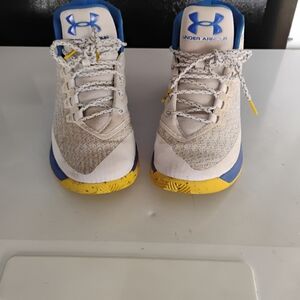Under Armour White and Yellow Sneakers